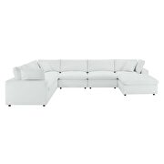 Down filled overstuffed vegan leather 7-piece sectional sofa in white by Modway additional picture 10