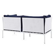 5-piece sunbrella® outdoor patio aluminum furniture set in white/ navy by Modway additional picture 5