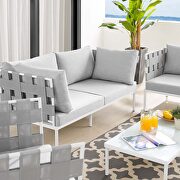 5-piece sunbrella® outdoor patio aluminum furniture set in gray by Modway additional picture 16