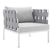 5-piece sunbrella® outdoor patio aluminum furniture set in gray by Modway additional picture 6