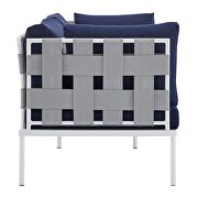 5-piece sunbrellaÂ® outdoor patio aluminum furniture set in gray/ navy additional photo 4 of 15