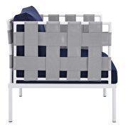 5-piece sunbrella® outdoor patio aluminum furniture set in gray/ navy by Modway additional picture 7