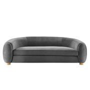 Performance velvet sofa in charcoal additional photo 4 of 6