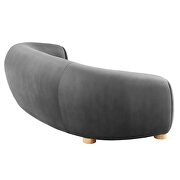 Charcoal velvet sofa - sleek comfort by Modway additional picture 5