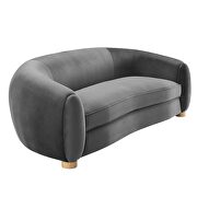 Performance velvet sofa in charcoal by Modway additional picture 7