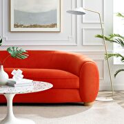 Performance velvet sofa in orange additional photo 2 of 6
