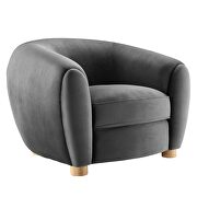 Performance velvet armchair in charcoal by Modway additional picture 7