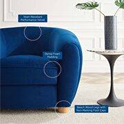 Performance velvet armchair in navy by Modway additional picture 3
