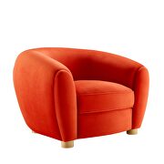 Performance velvet armchair in orange by Modway additional picture 7