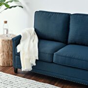 Upholstered fabric sofa in azure additional photo 2 of 7