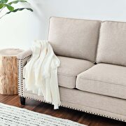 Upholstered fabric sofa in beige by Modway additional picture 2