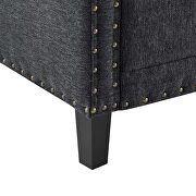 Upholstered fabric sofa in charcoal by Modway additional picture 4