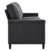 Upholstered fabric sofa in charcoal by Modway additional picture 7