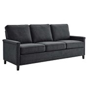 Upholstered fabric sofa in charcoal by Modway additional picture 8