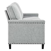 Upholstered fabric sofa in light gray by Modway additional picture 7