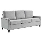 Upholstered fabric sofa in light gray by Modway additional picture 8