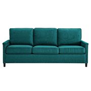 Upholstered fabric sofa in teal w/ nailhead trim by Modway additional picture 5