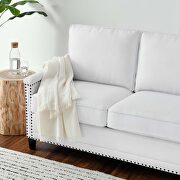 Upholstered fabric sofa in white additional photo 2 of 7