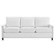 Upholstered fabric sofa in white additional photo 5 of 7