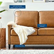 Vegan leather sofa in tan by Modway additional picture 3