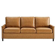 Vegan leather sofa in tan additional photo 5 of 7