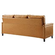 Vegan leather sofa in tan by Modway additional picture 6