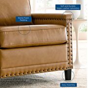 Vegan leather chair in tan by Modway additional picture 3