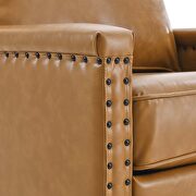 Vegan leather chair in tan additional photo 4 of 8