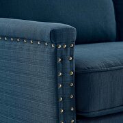 Upholstered fabric loveseat in azure additional photo 3 of 7
