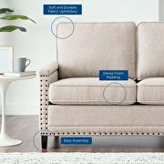 Upholstered fabric loveseat in beige by Modway additional picture 3