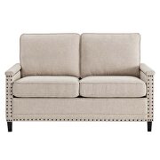 Upholstered fabric loveseat in beige by Modway additional picture 5