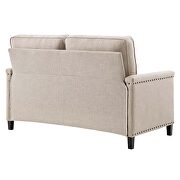 Upholstered fabric loveseat in beige by Modway additional picture 6