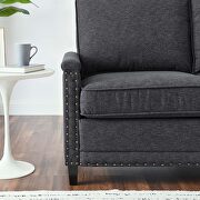 Upholstered fabric loveseat in charcoal by Modway additional picture 2