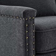 Upholstered fabric loveseat in charcoal by Modway additional picture 4
