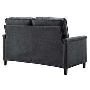 Upholstered fabric loveseat in charcoal by Modway additional picture 6