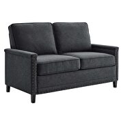 Upholstered fabric loveseat in charcoal by Modway additional picture 8