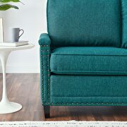 Upholstered fabric loveseat in teal by Modway additional picture 2