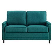 Upholstered fabric loveseat in teal by Modway additional picture 5