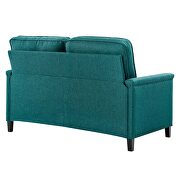 Upholstered fabric loveseat in teal by Modway additional picture 6