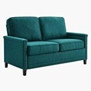 Upholstered fabric loveseat in teal by Modway additional picture 8