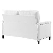 Upholstered fabric loveseat in white by Modway additional picture 6