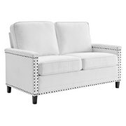 Upholstered fabric loveseat in white by Modway additional picture 8
