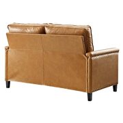 Upholstered vegan leather loveseat in tan by Modway additional picture 6