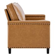 Upholstered vegan leather loveseat in tan by Modway additional picture 7