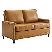 Upholstered vegan leather loveseat in tan by Modway additional picture 8