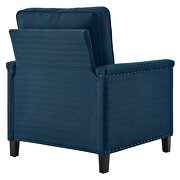 Upholstered fabric armchair in azure additional photo 5 of 7