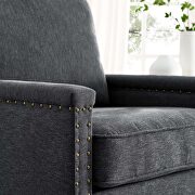 Upholstered fabric armchair in charcoal by Modway additional picture 2