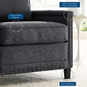 Upholstered fabric armchair in charcoal by Modway additional picture 3