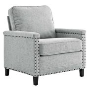 Upholstered fabric armchair in light gray by Modway additional picture 8