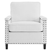 Upholstered fabric armchair in white additional photo 5 of 7